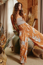 Load image into Gallery viewer, Smocked Waist Band Wide Leg Maxi Pants
