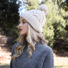 Load image into Gallery viewer, Thermal Lining Cable Knit Beanie
