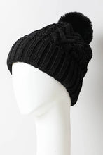 Load image into Gallery viewer, Thermal Lining Cable Knit Beanie
