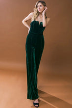 Load image into Gallery viewer, Green Velvet Jumpsuit
