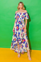 Load image into Gallery viewer, Off shoulder Floral Midi Dress
