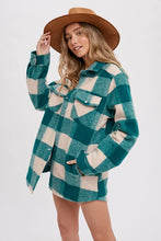 Load image into Gallery viewer, Checkered Brushed Flannel Shacket
