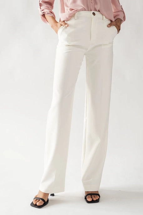 Elegant Solid Straight Leg Trouser Pants- 3 colors