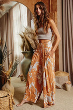 Load image into Gallery viewer, Smocked Waist Band Wide Leg Maxi Pants
