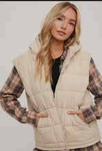 Load image into Gallery viewer, Puffer Zip-Up Hooded Vest
