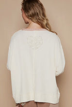 Load image into Gallery viewer, Round Neck Long Sleeve Thermal Knit Patch Top
