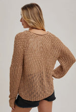 Load image into Gallery viewer, Raglan Cut Open Knit Sweater Pullover
