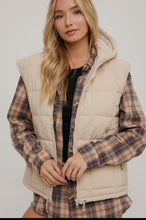 Load image into Gallery viewer, Puffer Zip-Up Hooded Vest
