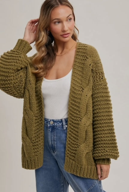 Chunky Cable Cardigan